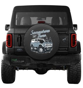 
Bronco Somewhere Out There Spare Tire Cover on Black Vinyl