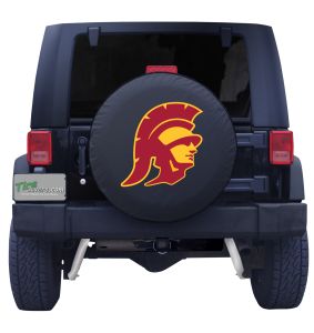 University of Southern California Spare Tire Cover Black Vinyl Front
