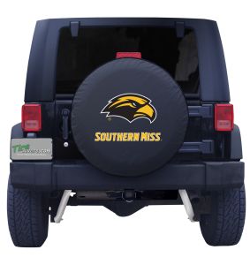 University of Southern Miss Spare Tire Cover Black Vinyl Front