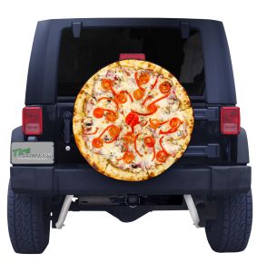 Spicy Capricciosa Pizza Tire Cover