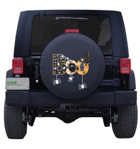 Pumpkin Spice and Everything Nice Leaf Wreath Tire Cover for Jeeps and Broncos