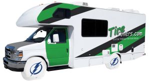Tampa Bay Lightning RV Tire Shade Covers