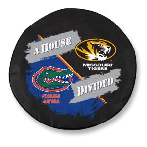 University of Missouri Tiger & University of Florida Gators House Divided Tire Cover