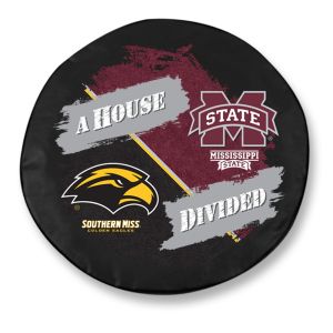 Mississippi State University & Southern Mississippi House Divided Tire Cover