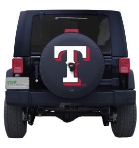 Texas Rangers MLB Jeep Spare Tire Cover Logo on Black or White Vinyl