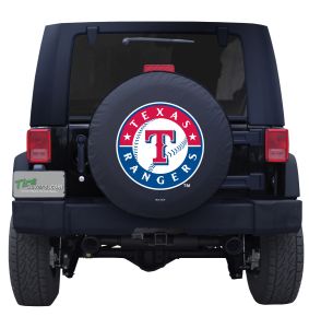 Texas Rangers MLB Jeep Spare Tire Cover Logo on Black or White Vinyl