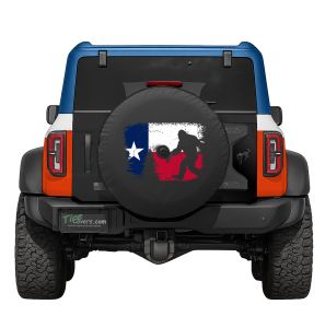 Texas Flag Bigfoot in the Woods Tire Cover