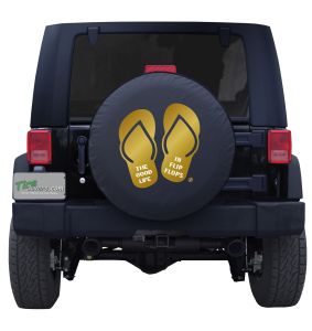 The Good Life Golden Flip Flops Custom Tire Cover
