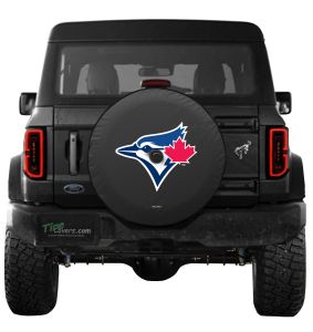 Toronto Blue Jays MLB Ford Bronco Spare Tire Cover Logo on Black or White Vinyl