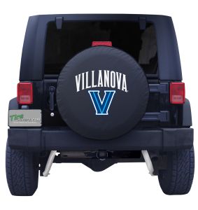 Villanova University Spare Tire Cover Black Vinyl Front