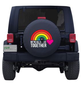We're All in This Together Rainbow Tire Cover