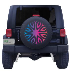 Hypnotic Flower Tire Cover Front
