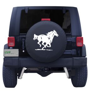 Wild Mustang Outline Tire Cover 