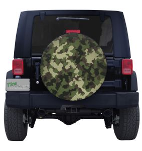 Woodland Camouflage Tire Cover Jeep Wrangler