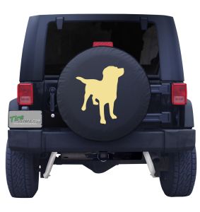 Yellow Lab Outline Tire Cover