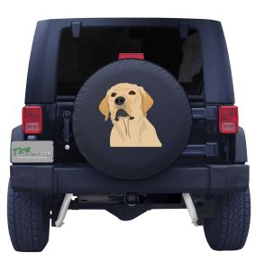 Yellow Lab Head Tire Cover