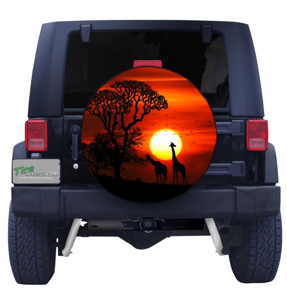 17 for Diameter 31-33 Kiuloam Black African Women Elegant Girl Spare Tire Cover Polyester Universal Sunscreen Waterproof Wheel Covers for Jeep Trailer RV SUV Truck and Many Vehicles 