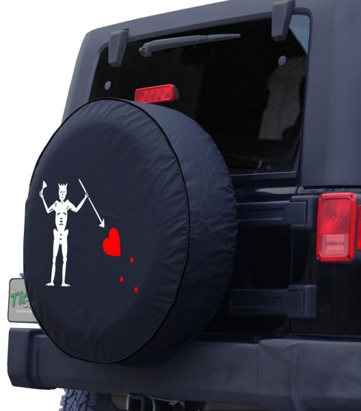 Skull with Mustache Spare Tire Cover for any top Vehicle, Make, Model and Size