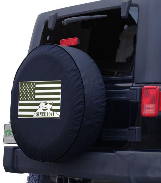 American Flag Jeep Since 1941 Tire Cover