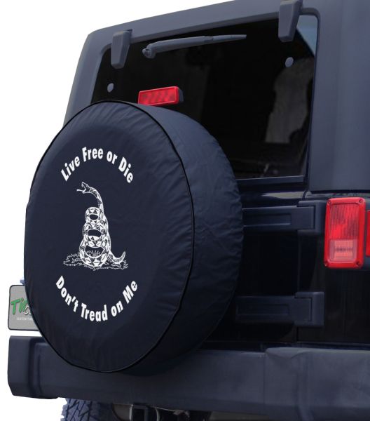 Don't Tread On Me American Flag Black Spare Tire Cover for Gladiator, Wrangler, Jt, Jl, Jlu, Jk, Jku, outlet Tj, Lj, Cj, Yj, Rv, etc