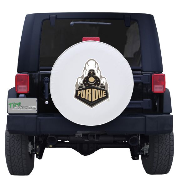 Purdue Boilermakers HBS Black Vinyl Fitted Spare Car Tire Cover Holland Bar Stool Co