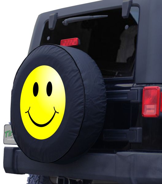 Sunglasses In The Mountains Smiley Face White Spare Tire Cover for Gladiator, Wrangler, Jt Jl, Jlu, Jk, high quality Jku, Tj, Lj, Cj, Yj, Rv, Renegade