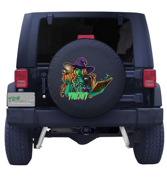 Yes I drive a Stick Witch on Halloween Spare Tire Cover hot for any Vehicle, Make, Model and Size