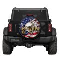 Eagle Ripping Through American Flag Tire Cover for Jeep and Broncos