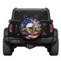 Eagle Ripping Through American Flag Tire Cover for Jeep and Broncos