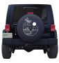 Jeepsy Soul Tropical Beach Tire Cover on Black Vinyl for Jeep's