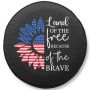 Land of The Free Sunflower Spare Tire Cover