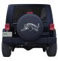 Crouching Tiger Spare Tire Cover on Black Vinyl