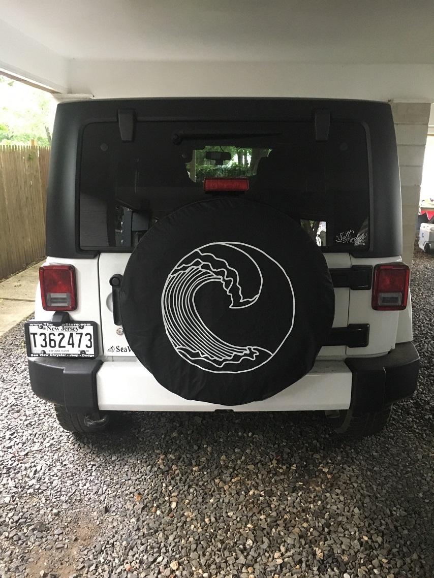Beach Tidal Wave Jeep Tire Cover