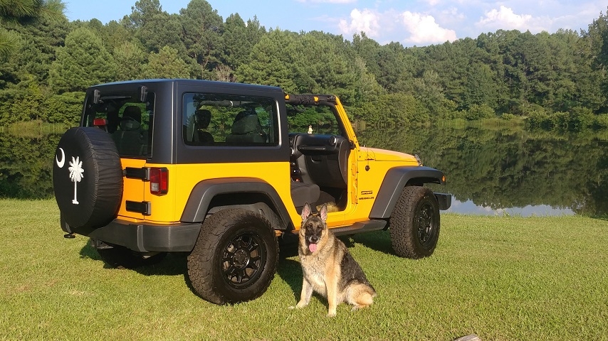 Jeep Wrangler South Carolina Flag Tire Cover