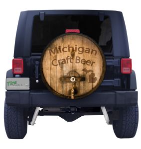 michigan craft beer barrel spare tire cover michigan craft beer barrel spare tire cover